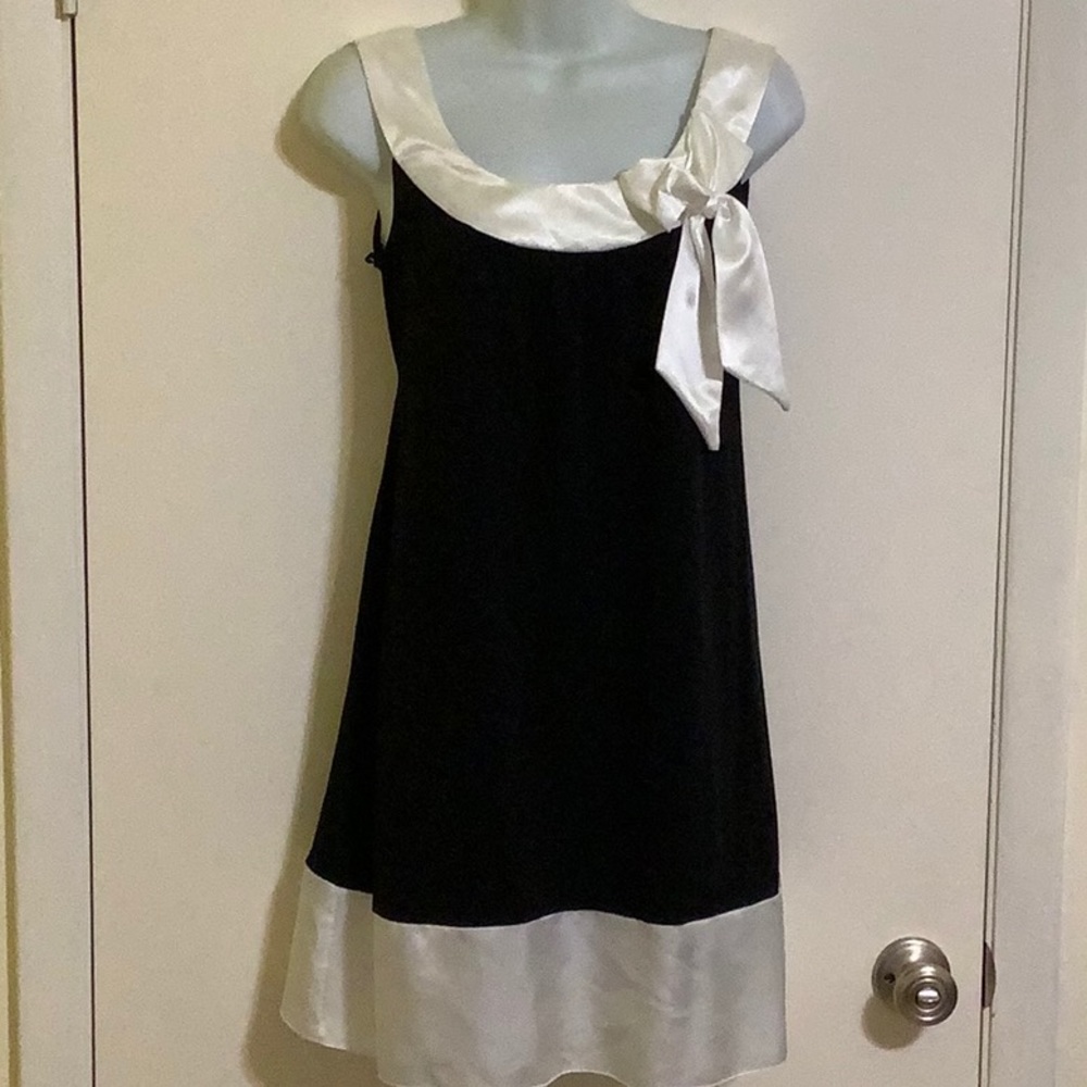 My Michelle Black/Ivory Mini Dress